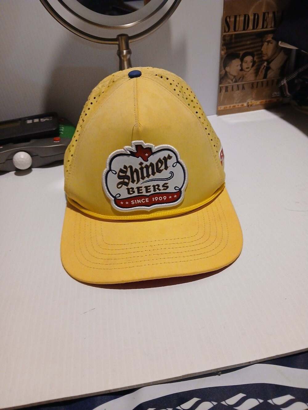 Staunch Shiner Beers Snapback Hat Yellow Rope Cap